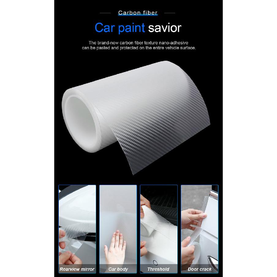 SEAMETAL Car Stickers Door Edge Protector Universal Car Door Sill Sticker Anti Scratch Transparent Film Auto Threshold Guard Interior Mirrors 6