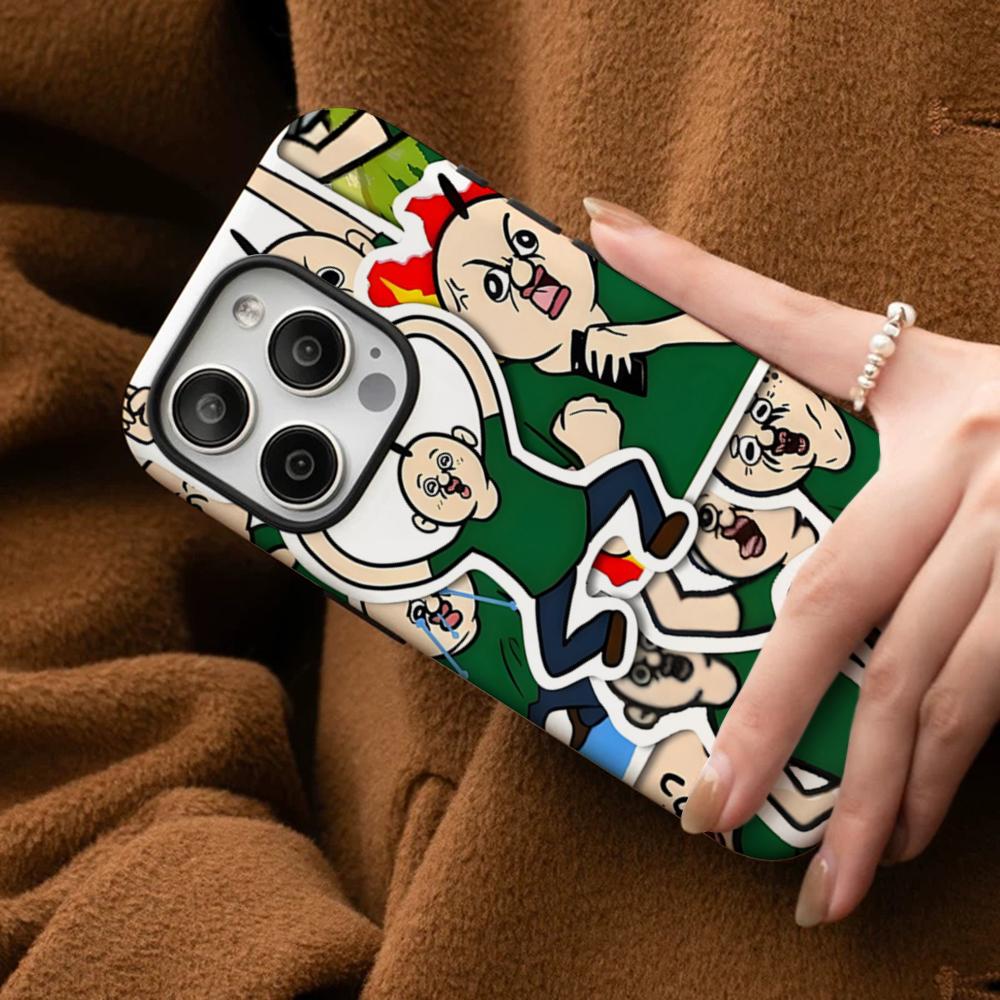Cartoon Cute Bbang Bbang Phone Case For IPhone 16 15 14 13 12 11 Pro Max Plus Samsung S24 S23 Ultra Glossy HD Hard PC Cover