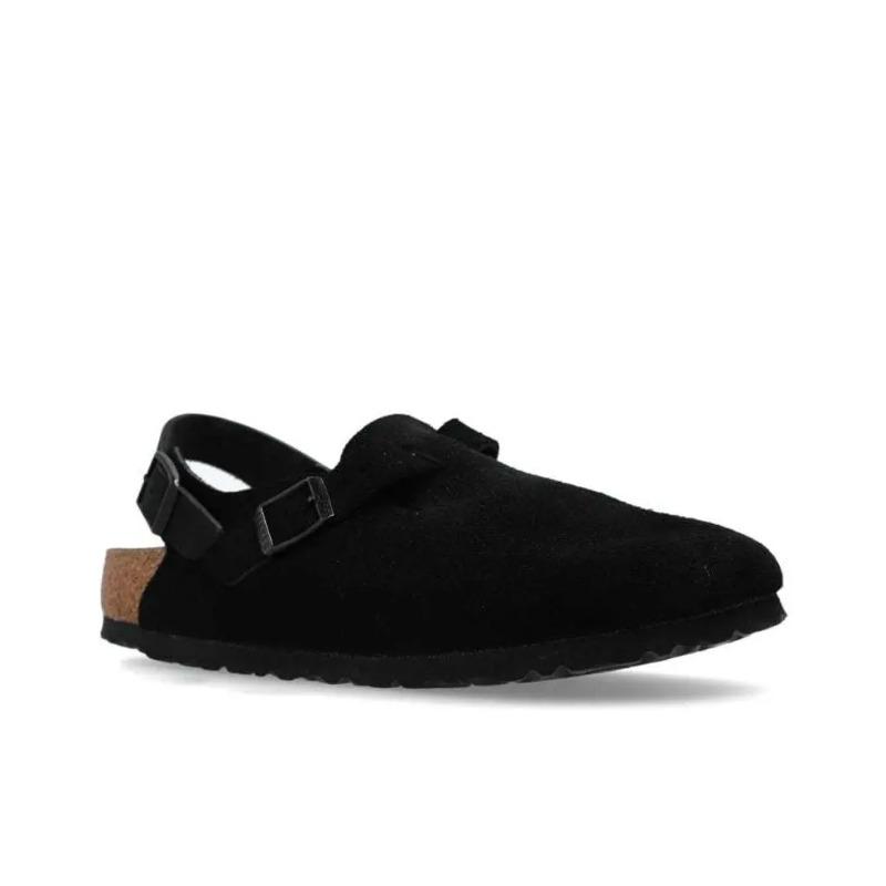 Birkenstock Unisex Versatile Trend Comfort Side Buckle Anti-slip Closed Toe Clogs Black 1028348 37