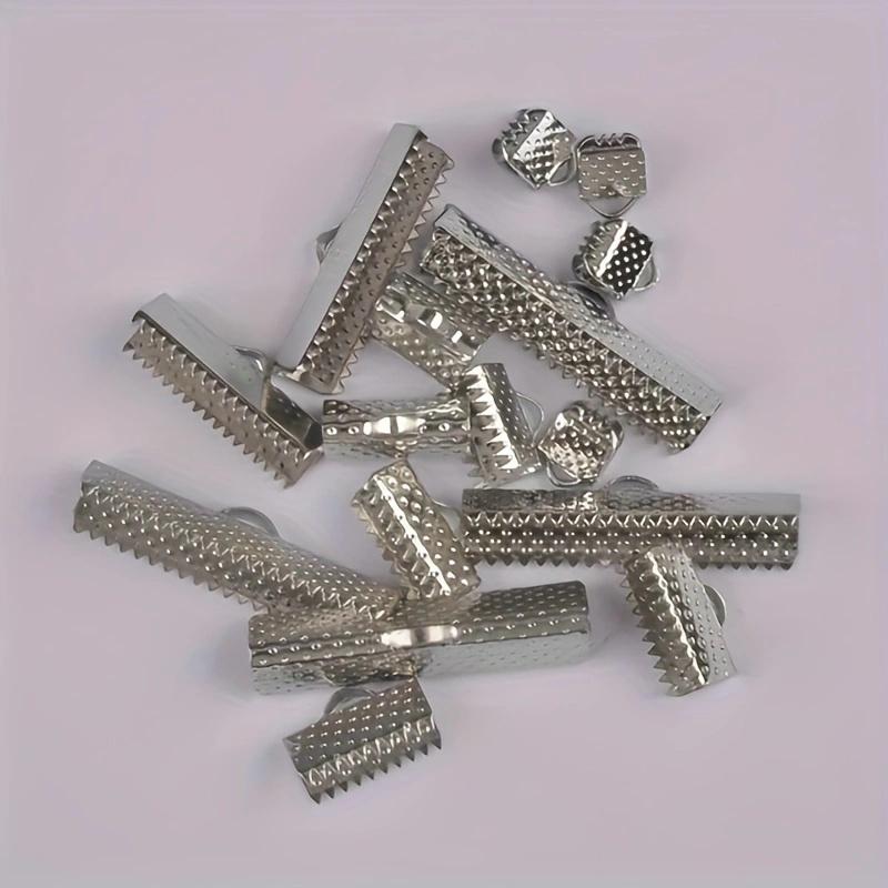 

30 шт./лот ленточный кожаный шнур обжимные наконечники 6 8 10 13 16 20 25 30 35 40 мм резьба конец застежка застежка соединитель для ювелирных изделий 10MM старый серебряный