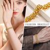 Chic Women Multi-layer Chain Bracelets,  PVD Gold Color Stainless Steel Links Wristband Jewelry, Trendy Length Adjustable