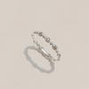 47Bag 925 Silver Champagne Cubic Layered Thin Rings Jenna
