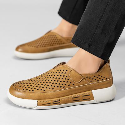 FashionNew Summer Leather Shoe Summer Men Loafers High Quality Mens Casual Loafers Moccasins Shoes Designer Shoes Men Soft Shoes