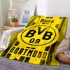Custom Name Borussia Dortmund Theme Printed Blanket Perfect For Couch Bed Travel Outdoor Use Machine Washable Cozy Durable