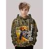 Felpe da Caccia al Cervo per Ragazzi Animali Mimetismo Outdoor Stampa Completa 3D Primavera Autunno Vestiti per Bambini Semplice Casual Felpa Top