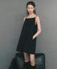 Mais Flocking Dot Mini Dress / Black