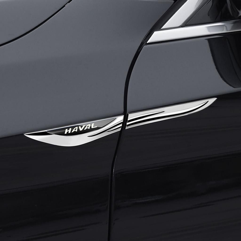 2pcs 3D PVC Metal Logo Side Fender Emblem Badge Sticker Decal For HAVAL H6 GT H9 H7 Jolion F7 H2 F7X