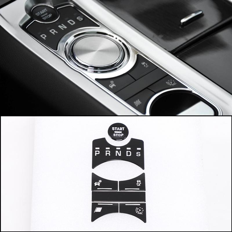 For Jaguar XF XJ 2008- Car AC Gear Switch Repair Decals aluminum alloy Button Stickers Car Accessories Interior