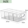 Asdays Refrigerator Storage Transparent Storage Case Kitchen Storage Refrigerator Drawer Clear Case with Dividers (1 Piece)