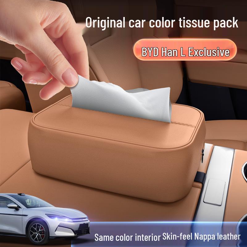 BYD Han L 2025 Porta-lenços para Apoio de Braço - Porta-papel para Pendurar no Interior do Carro