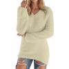 Womens Cute Sweaters Casual V Neck Fleece Pullover Long Sleeve Thermal Soft Fuzzy Sweater Winter Clothes