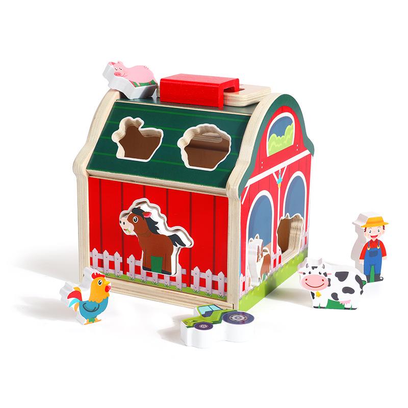 Multifunctional Early Education Farm Toy: Animal Shapes & Assembly Puzzle