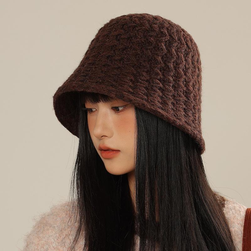 Autumn and Winter New Bucket Hat Women's Simple Versatile Solid Color Bucket Hat Trendy Foldable Washbasin Hat