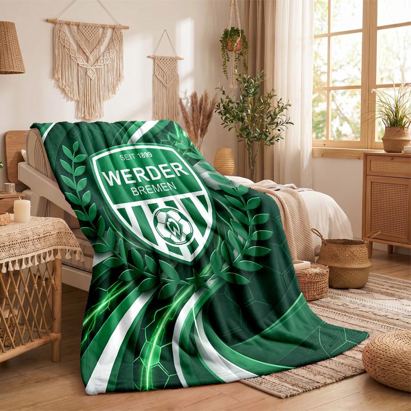 Coperta di Flanella con Stampa Calcio Werder Bremen Morbida Calda Coperta da Divano/Letto per Casa Ufficio Camera da Letto