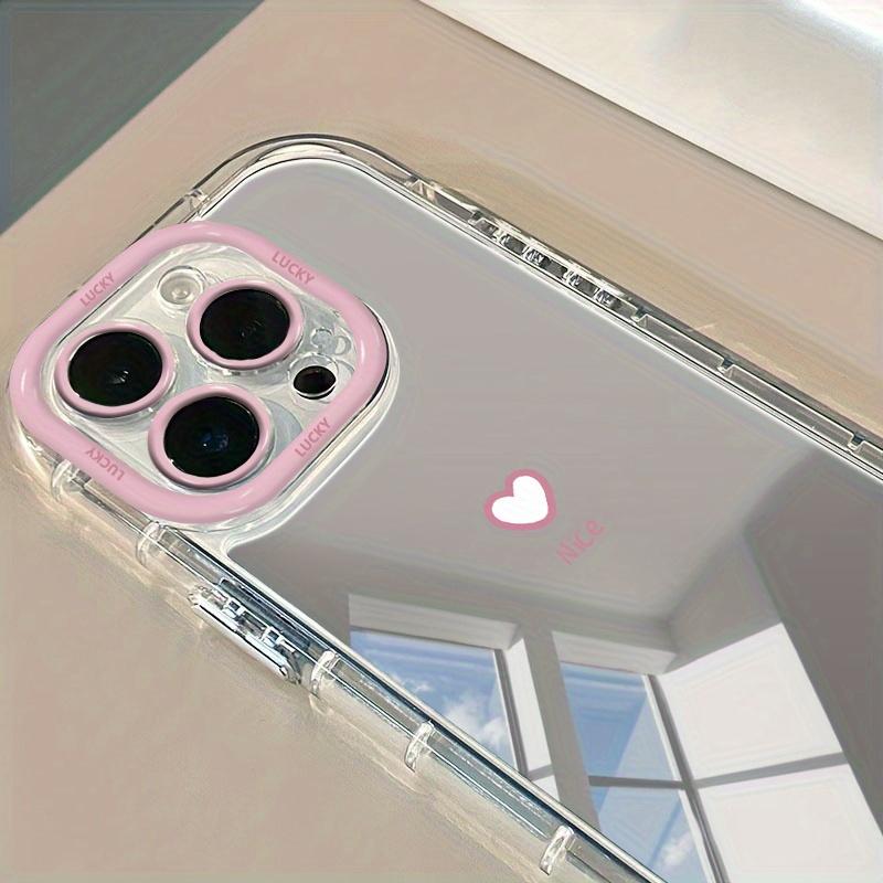 Nice Heart Makeup Mirror Phone Case For iPhone 17 16 15 14 13 12 Pro Max X XS XR 7 8 Plus 16e 17 Air Hard Bumper Cute Back Cover