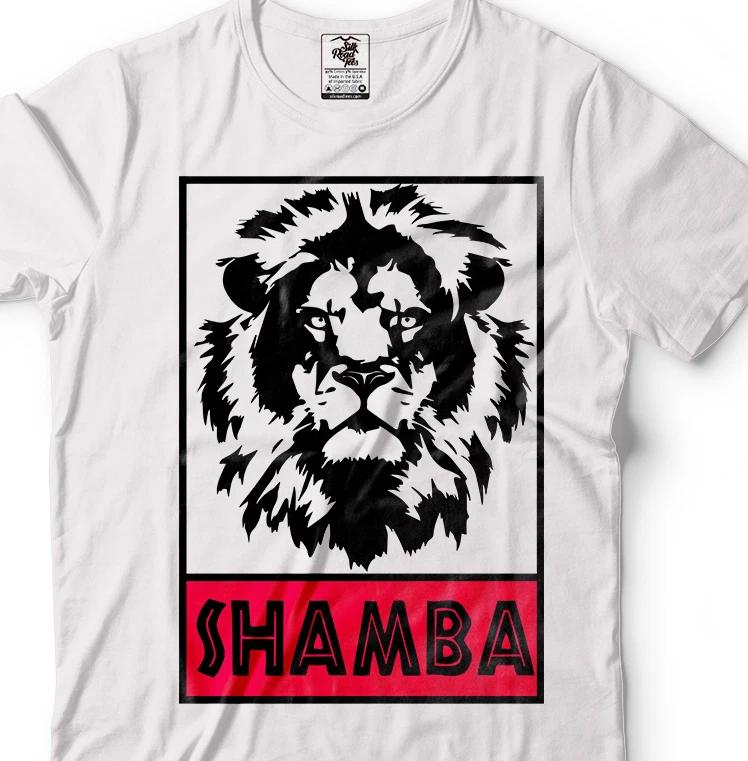 Shamba Lion T-T-shirt Shamba Lion T-shirt Support Shamba T-shirt Wild Life T-shirt M