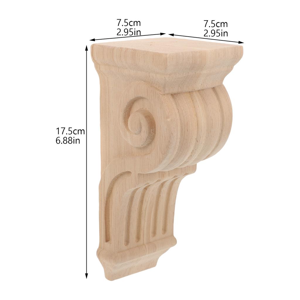 Wood Roman Column Corner Applique Solid Wood Decorative Corbel Furniture Trim Carved Overlay Vintage Style Corbels Decorative