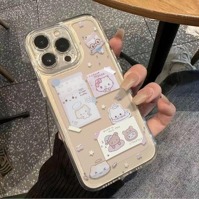 Sleeping Bear Transparent Soft Phone Case for Apple 17 Pro Max/15 Pro/11/7/8