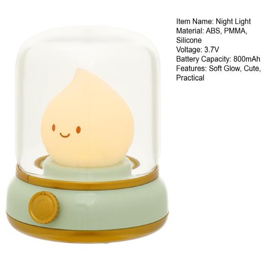 LED Bedside Lamp Flameless Candle Lamp Adjustable Brightness Timer Function Rechargeable Night Light LED Tea Light