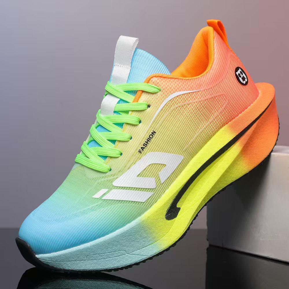 Men's shoes autumn and winter new breathable running shoes shock absorption and rebound men's and women's racing soft-soled rebound running sports