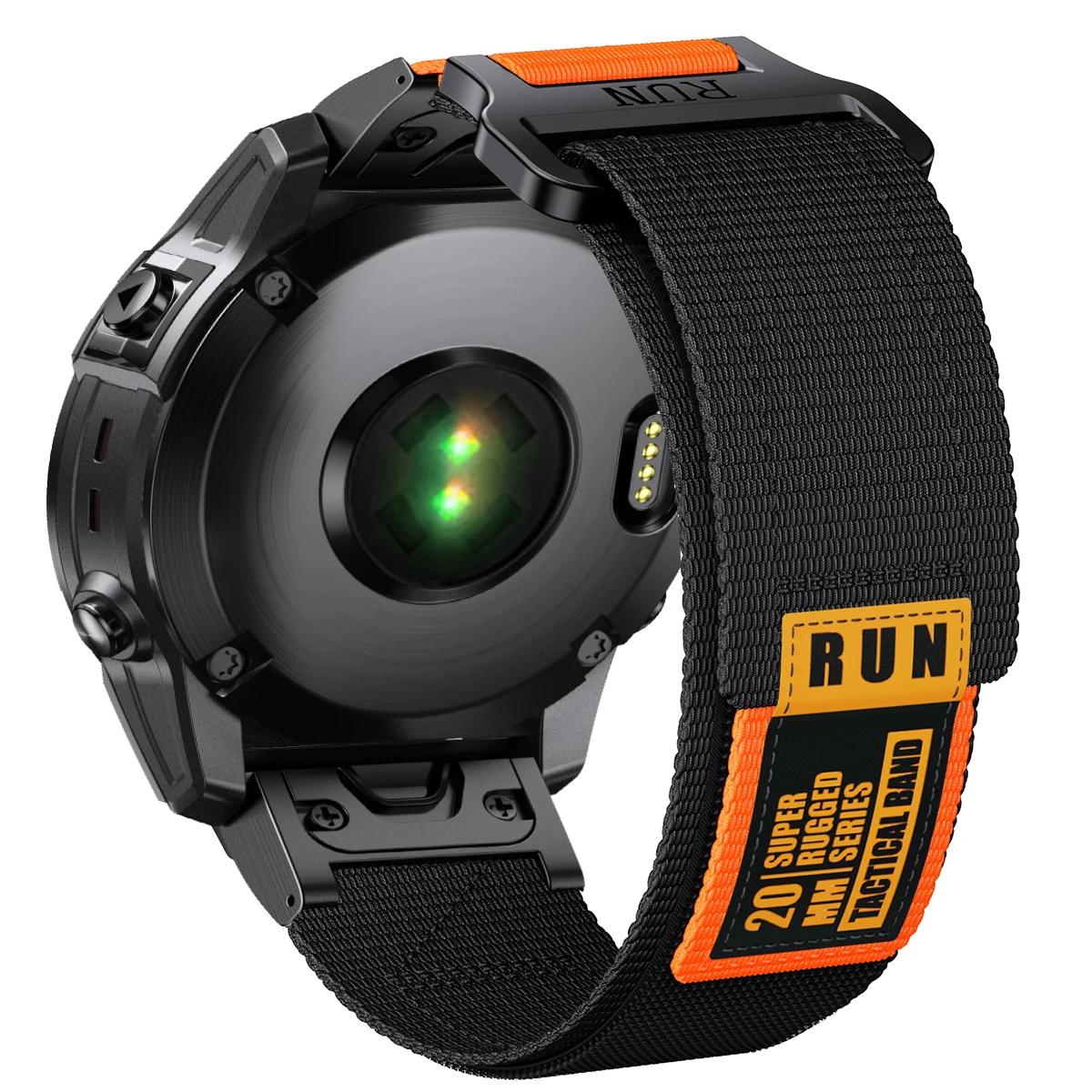 

22 мм 26 мм нейлоновий ремінець Quick Fit для Garmin Fenix ​​7X 7 Pro Fenix ​​6X 6 5X 5Plus Tactix 7 Forerunner 965 955 Enduro 2 Loop Band 22mm Width