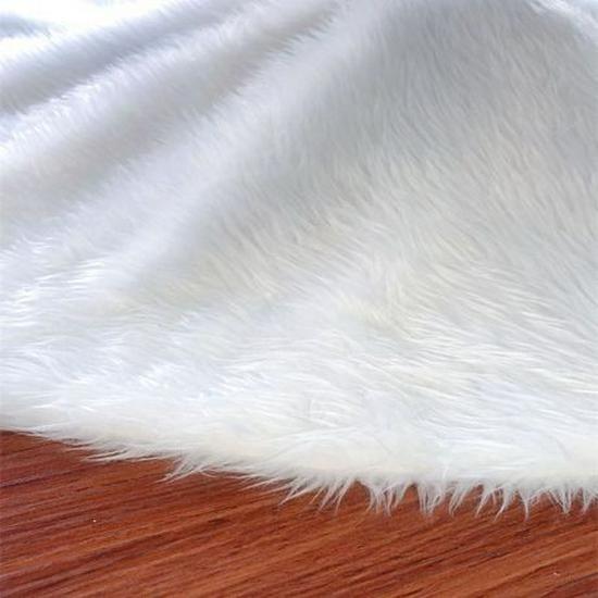 Christmas Pure White Plush Tree Skirt Holiday Decoration