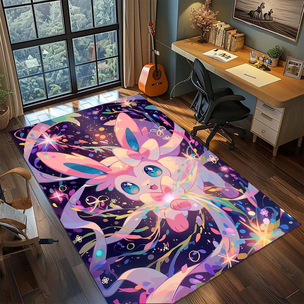 Sylveon Rug Fashion Home Decor, Non Slip Washable Large Area Floor Mat Carpet Gamer Bedroom.-TING
