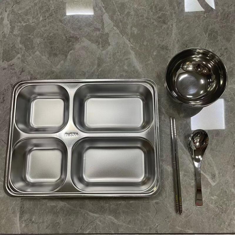 abay 304 Stainless Steel Compartmental Lunch Tray