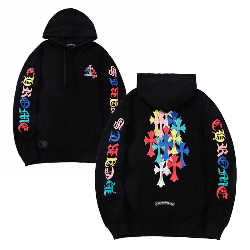813 CHROME HEARTS 2025 Autumn and Winter New Plus Size Classic Style Logo Hooded Sweatshirt, Suitable for Couples to Wear