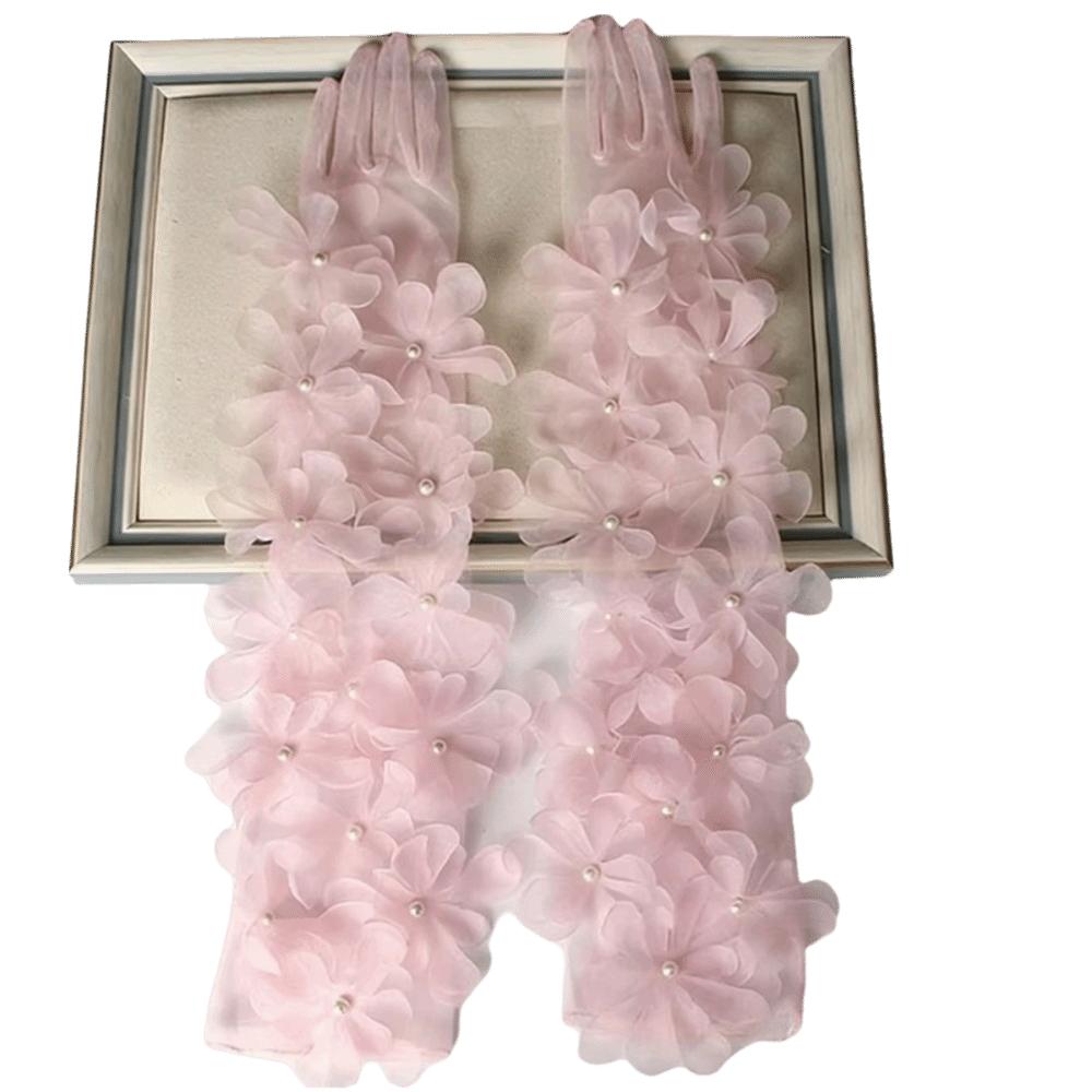 Pearl Long Gloves Elegant Bridal Gown Accessories  Travel Photography