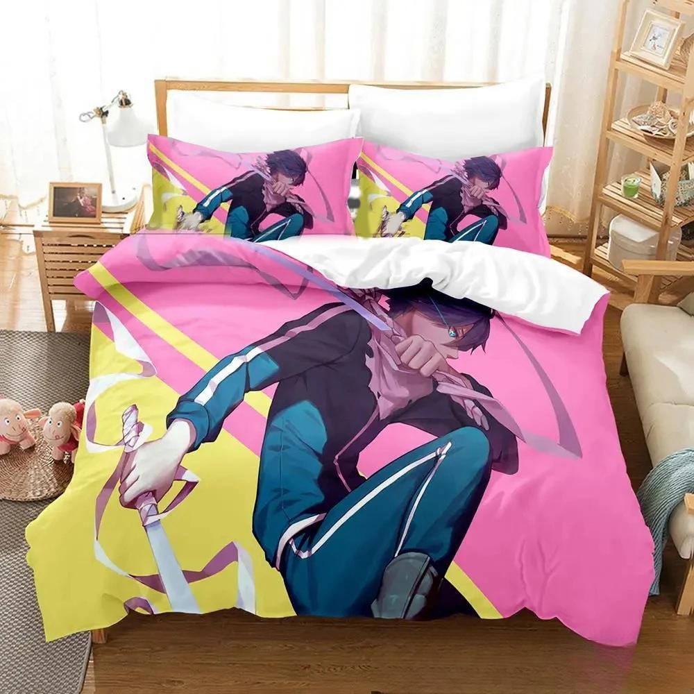 

3D Print Noragami Bedding Set Duvet Cover Bed Set Quilt Cover Pillowcase Comforter King Queen Size Boys Adult Home Textile EU single(135x200cm)