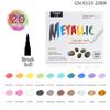 GuangNa 10/30 Colors Metallic Markers Fine Point Metallic Marker Calligraphy Brush Pens for Scrapbooking Crafts Art Rock Egg