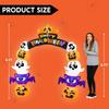 Joyfy 8 Ft Halloween Inflatable Archway Stacked Pumpkins Archway Bat Inflatable with Build-in LED for Halloween Decorations