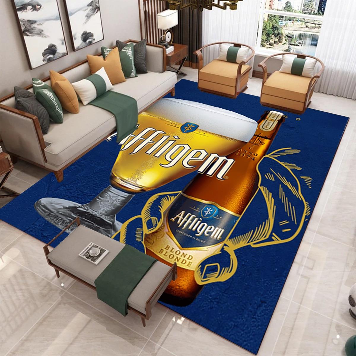 

Бельгійський бренд пива Килимовий майданчик М’які килими Веселий бар Клуб Людина печера Спальня Декор вітальні Килимок для підлоги Нековзні килими Домашній декор 40cm by 60cm