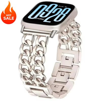 Pulseiras de Relógio de Metal Luxuosas de 20mm 22mm Para Redmi Watch 5 Active/Lite/Xiaomi Watch S4 pulseira Galaxy 7 6 5 4 Classic correa pulseira