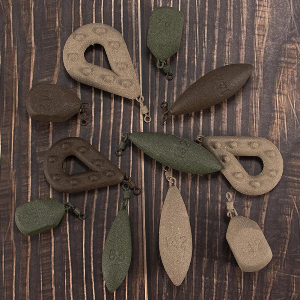 1PC 142G Ouli Fishing Fishing Lead Pendant With Rotating Ring Anti-Hanging Bottom Anti-Winding Lancet Square Lead Pendant