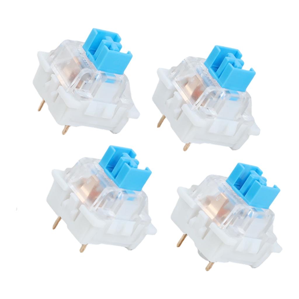 50 PCS Mechanical Keyboard Switches 3 Pin Tactile Clicker with Clear Housing