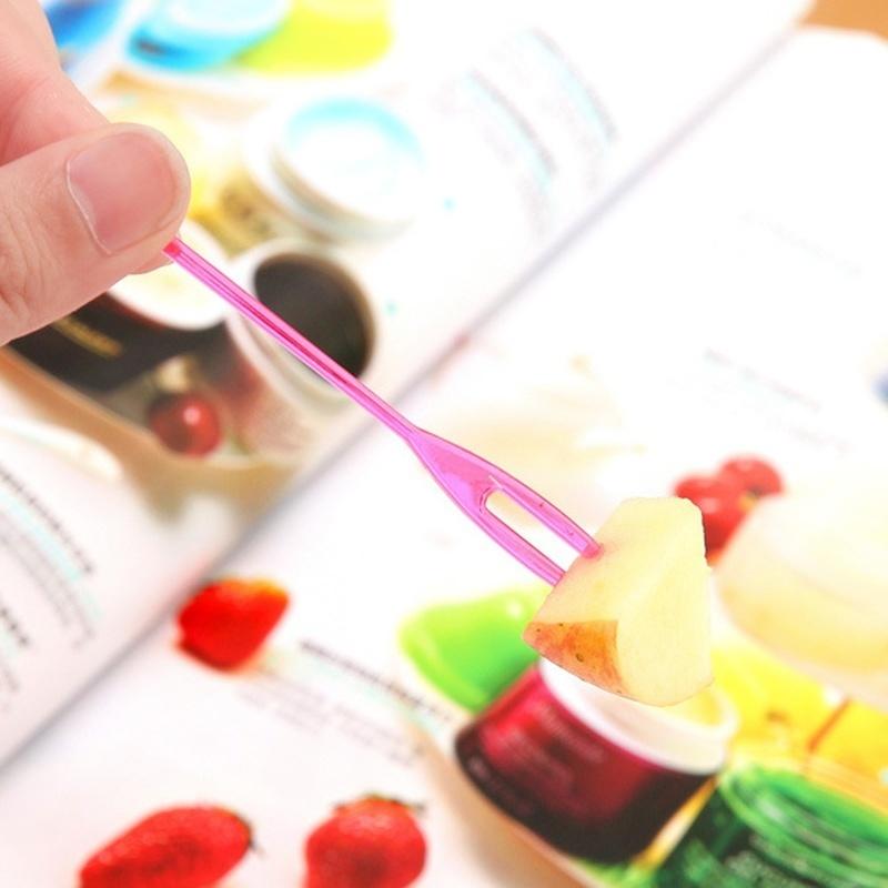 50 Stück Bunte Bento Lebensmittel Gebäck Obst Picks Gabeln Lunchbox Zubehör Deko Werkzeug Zufällige Farbe