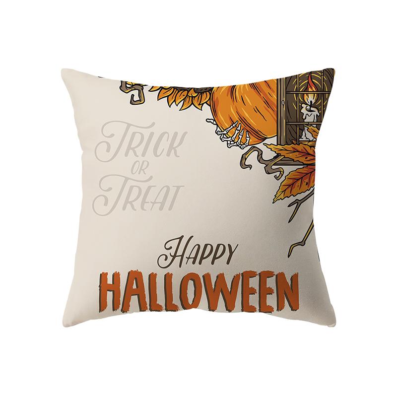 Pumpkin Alphabet Halloween Theme Pillow Cover Sofa Cushion  Holiday Gift Party Decoration Home Decor