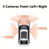 New 3 Channel Dash Cam Video Recorder Three Lens Front Back Left Car Camera with Rear View DVR 1080P Monitor Black Box Car Accessories
