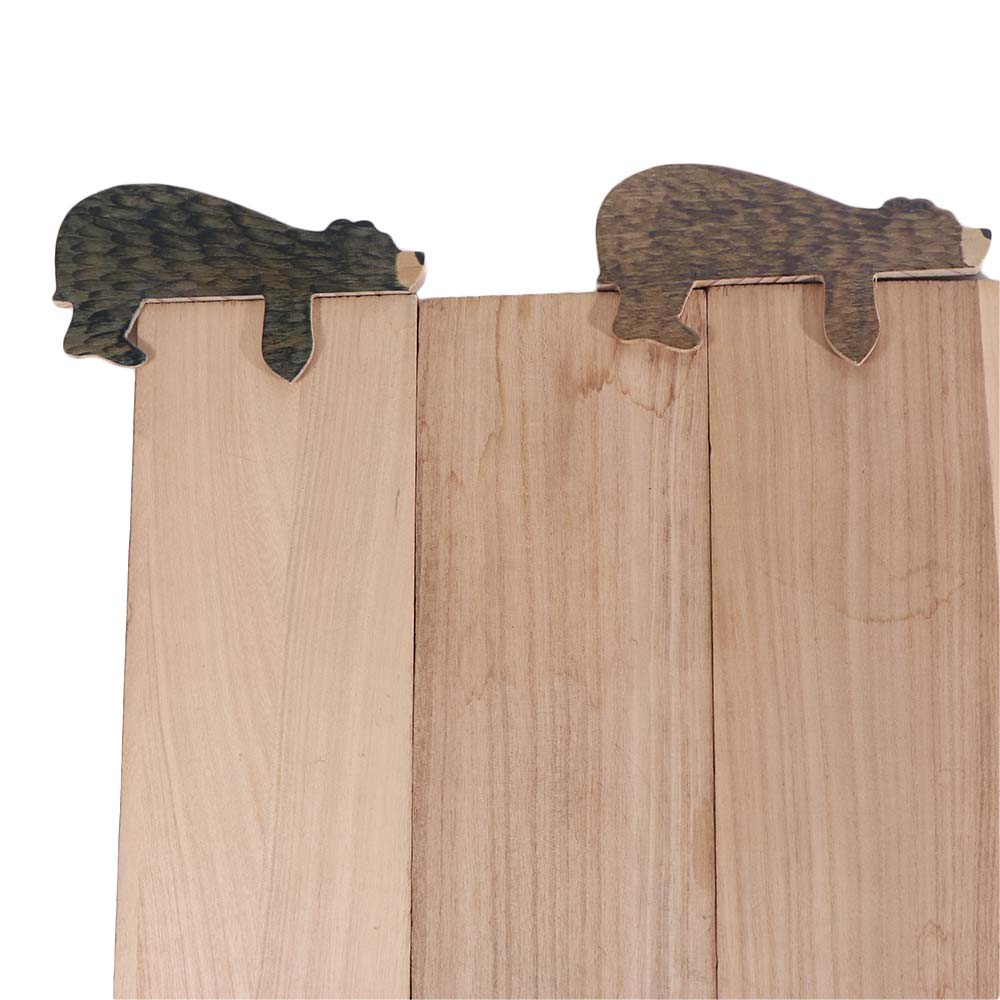2pcs Gate Top Decoration Wooden Bear Door Frame Funny Modern Door Corner Pendant Cartoon Cute Animal Door Sign Gift