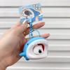 Funny Aquarium Shark Squeeze Keyring Cat Polar Bear Keychain Silicone Penguin Pendant  Bag Hanging