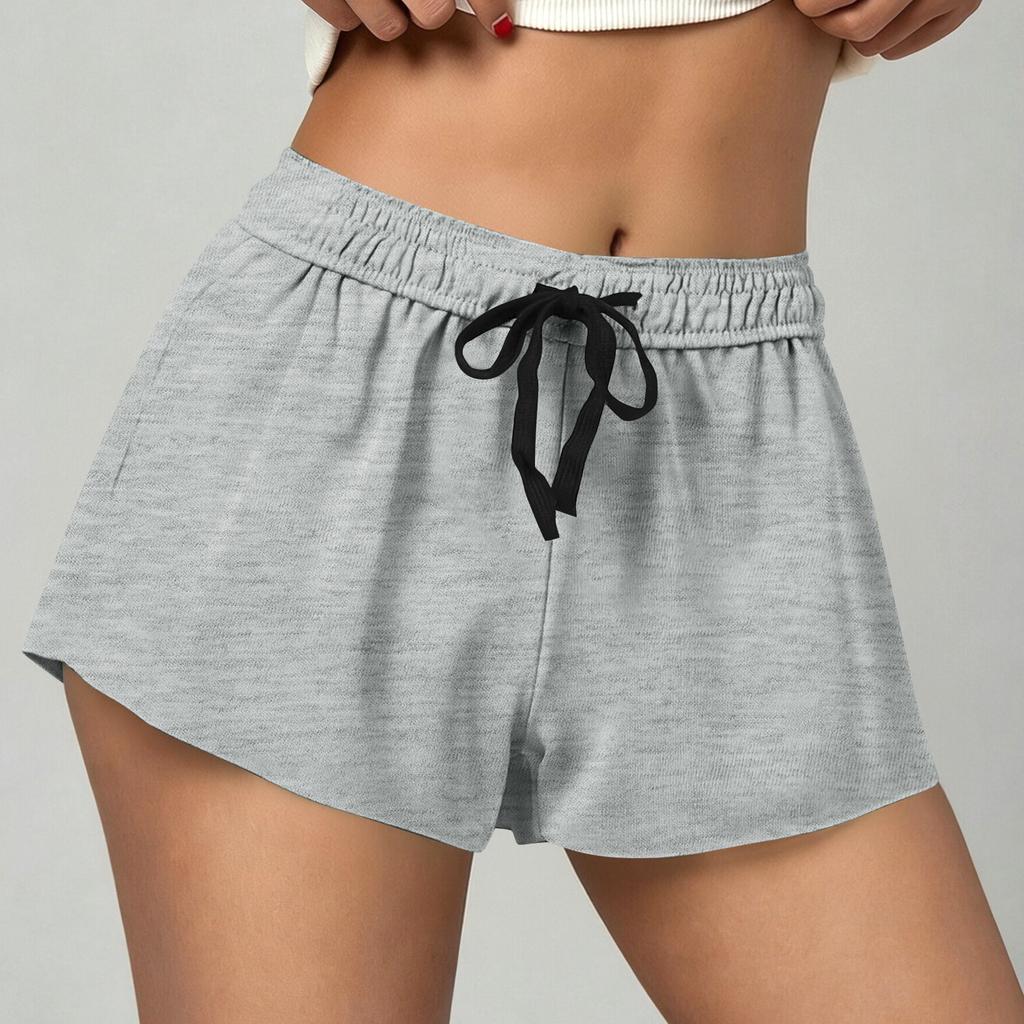 Women's Casual Loose Shorts With Folded Waistband And Pockets