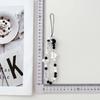 Stylish Black & White Love Acrylic Phone Chain & Keychain Pendant Lanyard for Women