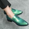 Men's Pointed Toe Leather Loafers - British Korean Style, Casual Slip-ons, Patent Leather Formal Shoes