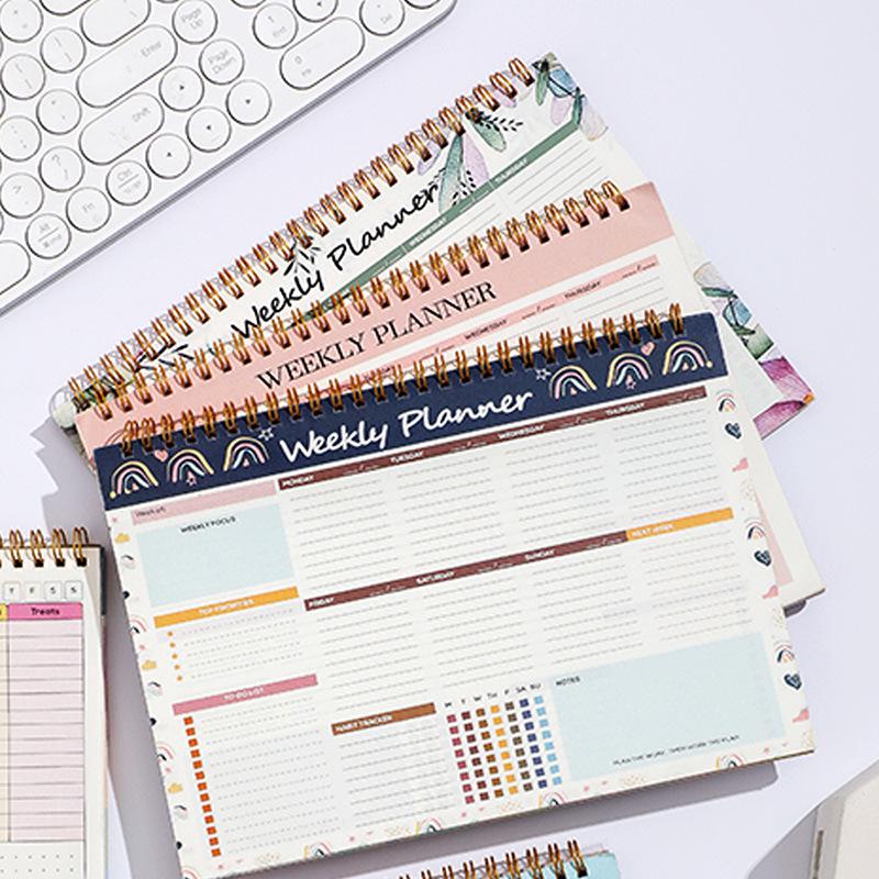 B5 English Weekly Planner: Coil Notebook for Time Tracking, Life Logging, and Meal Management