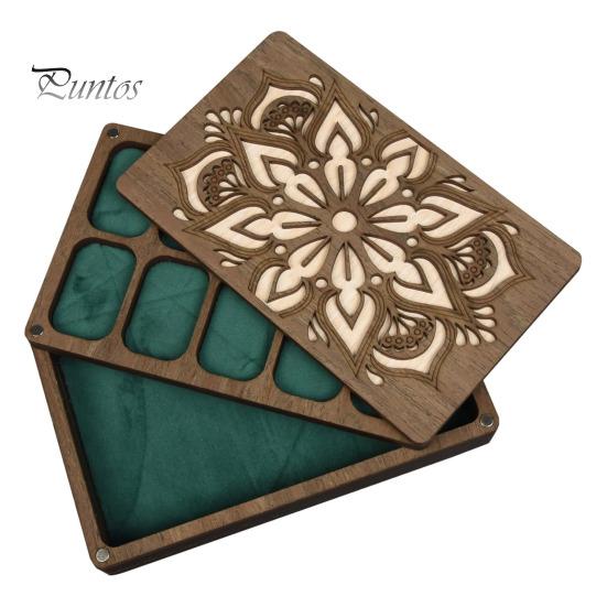 

Лоток для сортировки бусин с магнитной крышкой, прочный ящик для хранения бусин, деревянный контейнер-органайзер для сортировки аксессуаров для бисероплетения L