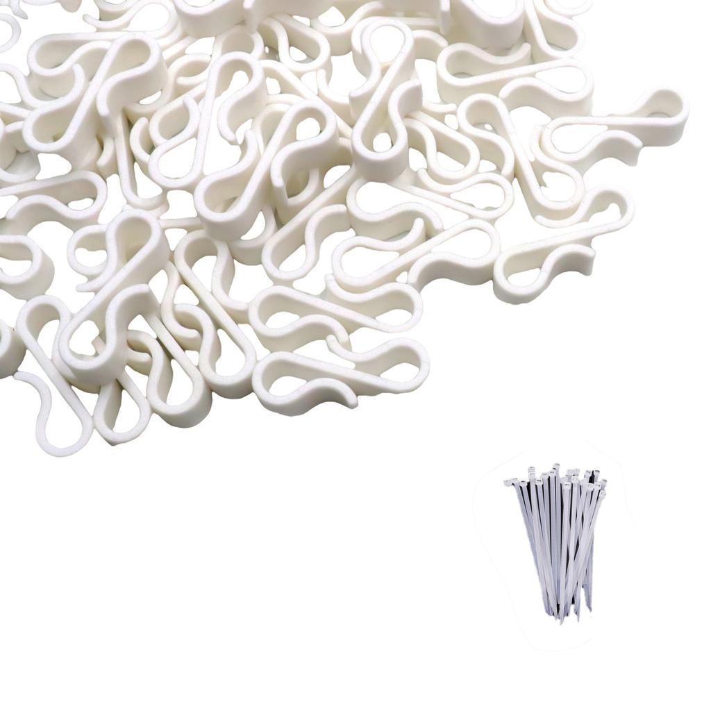 Pack Of 120 Outdoor Light Clips Gutter Hooks for String Lights and Cables Plastic Garden Electrician Tool Hook