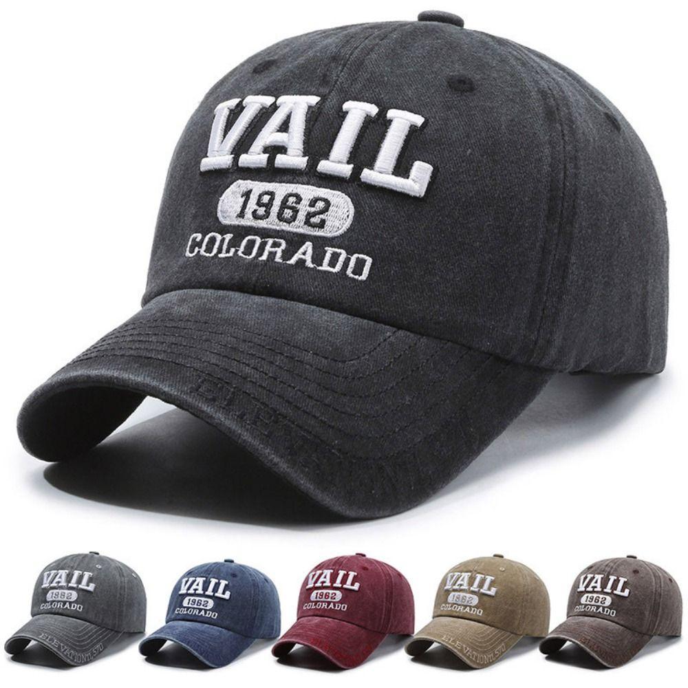 Colorado 1962 VAIL Embroidered Baseball Cap Washed Cotton Sun Hat For Man Women Unisex