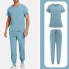 Mens' Comfortable And Casual Solid Color Short Sleeved Pants Protective Suit Set